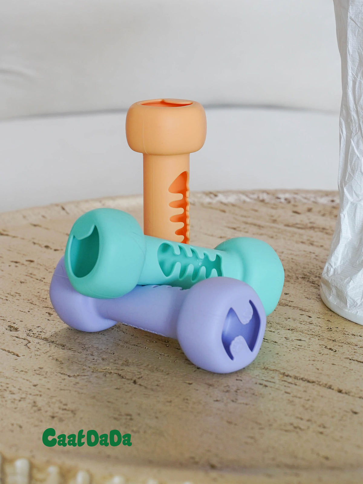Cat Puzzle Toy Dumbbell-Interactive Cat Enrichment Toy