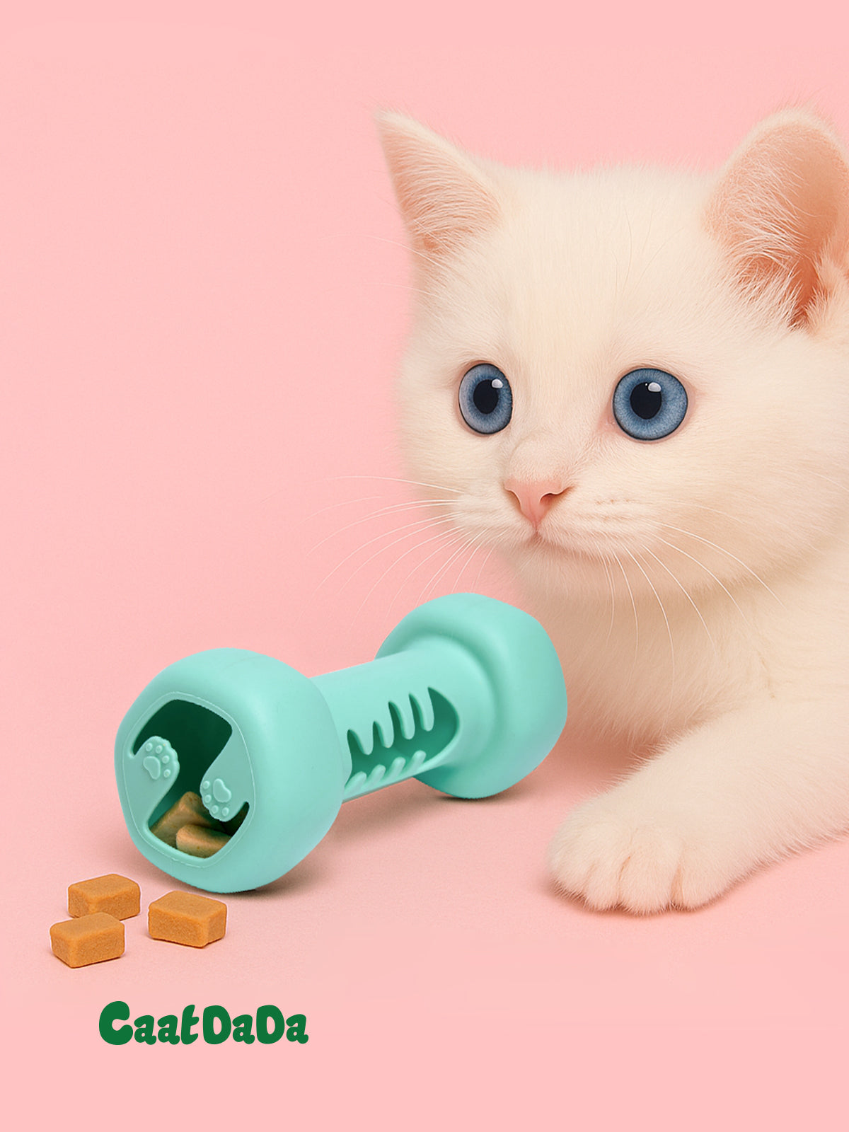 Cat Puzzle Toy Dumbbell-Interactive Cat Enrichment Toy