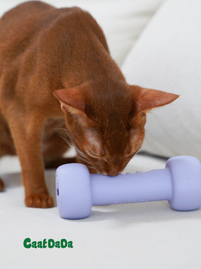 Cat Puzzle Toy Dumbbell-Interactive Cat Enrichment Toy